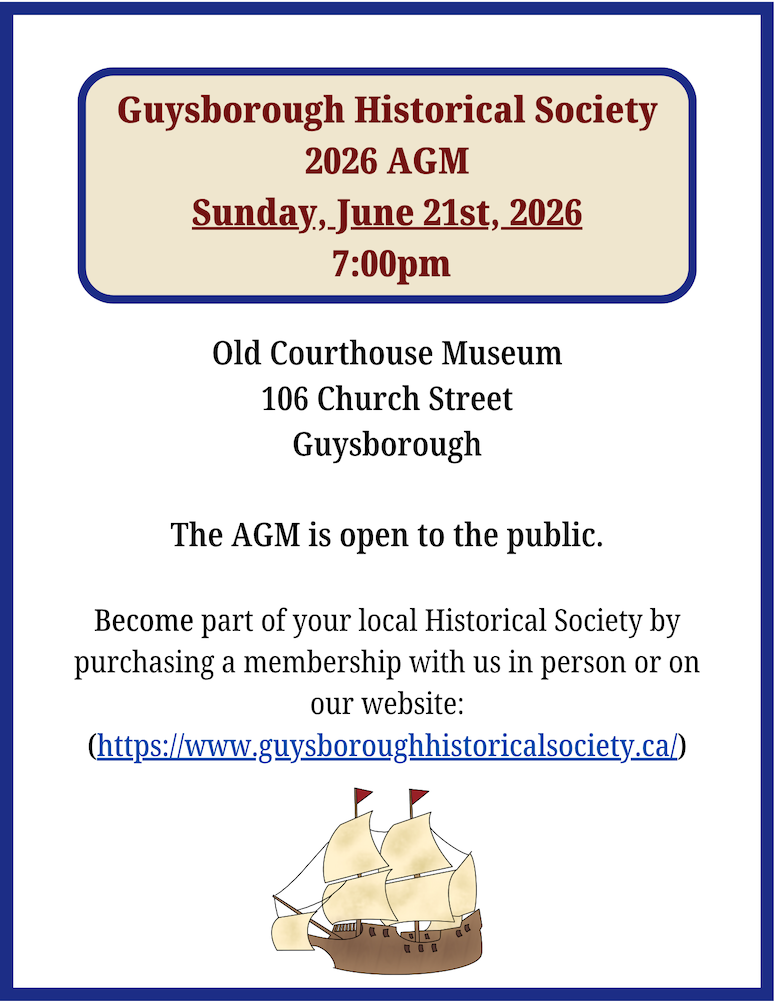 Guysborough Historical Society AGM Poster